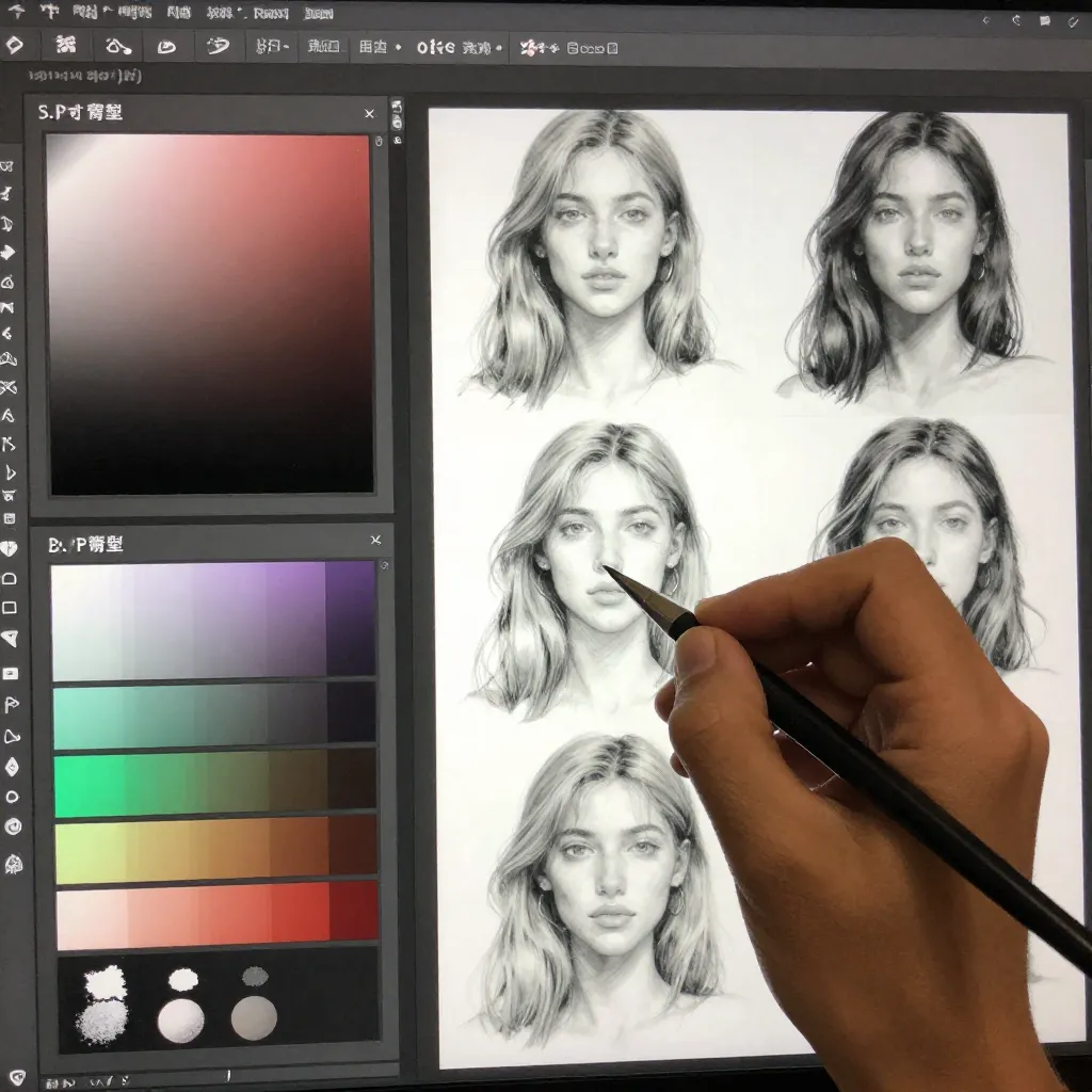 Digital art creation process